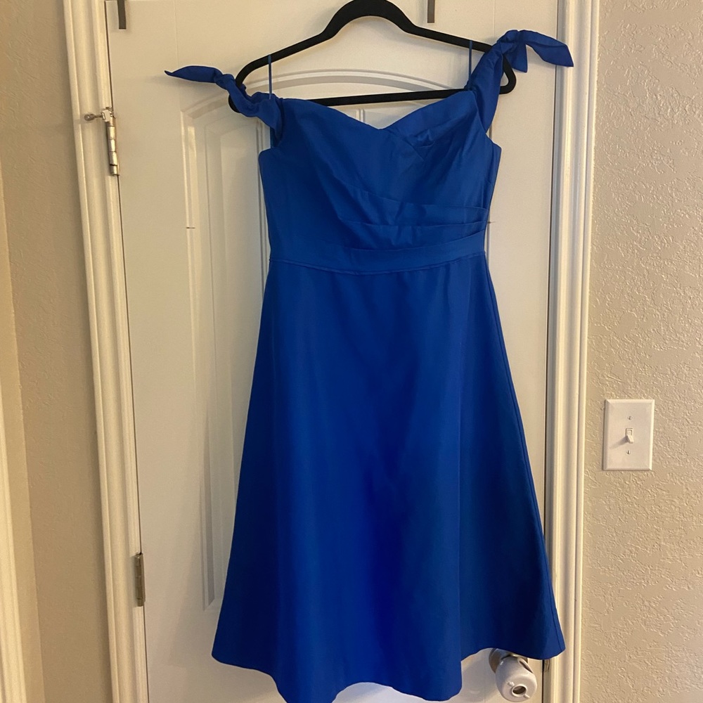 J. Crew Tall off-the-shoulder strapless dress with ties